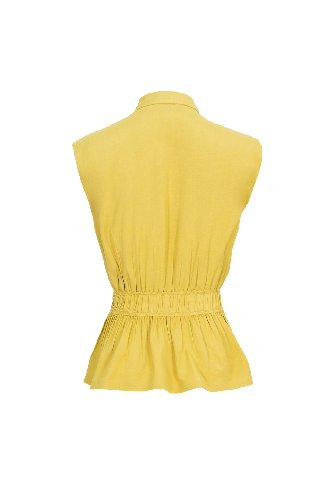 Chaleco con cintura fruncida