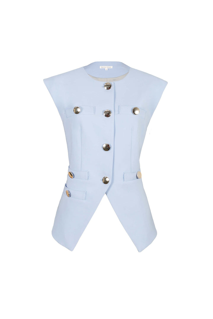 Saco sin mangas con botones