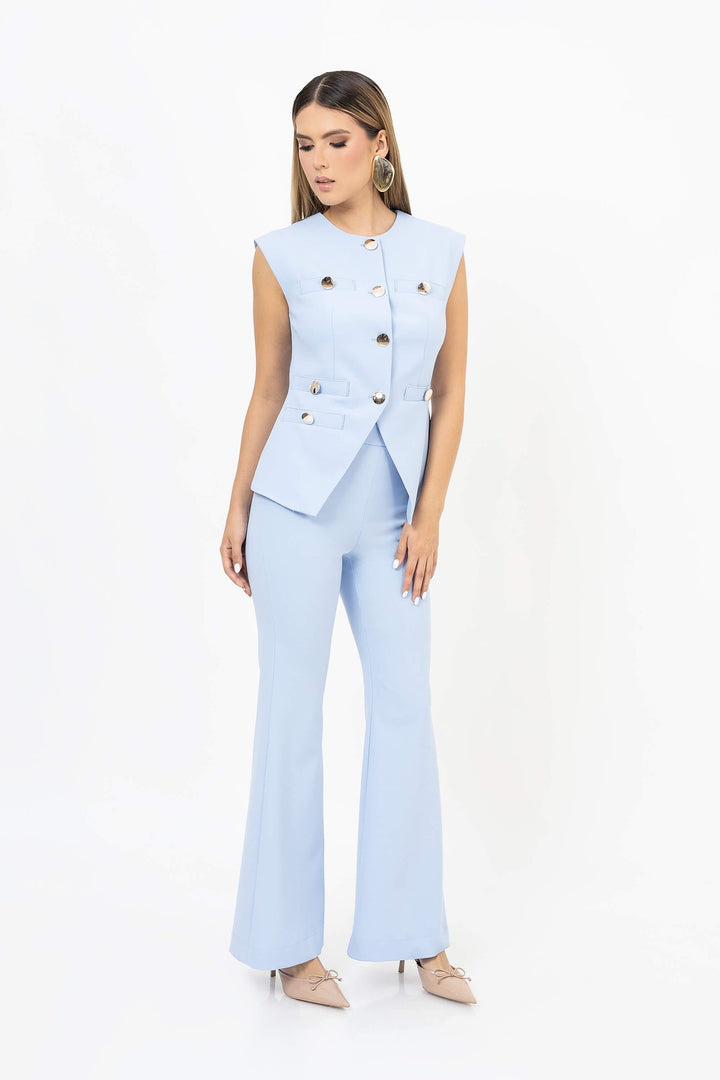 Saco sin mangas con botones