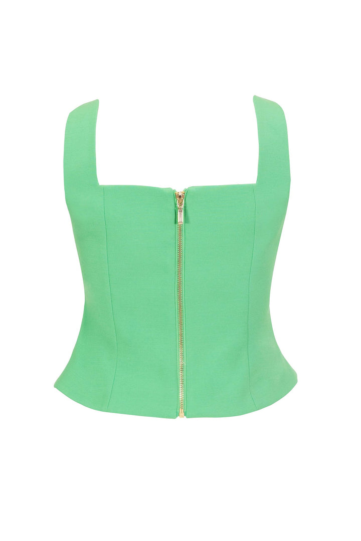 Chaleco estructurado con botones dorados