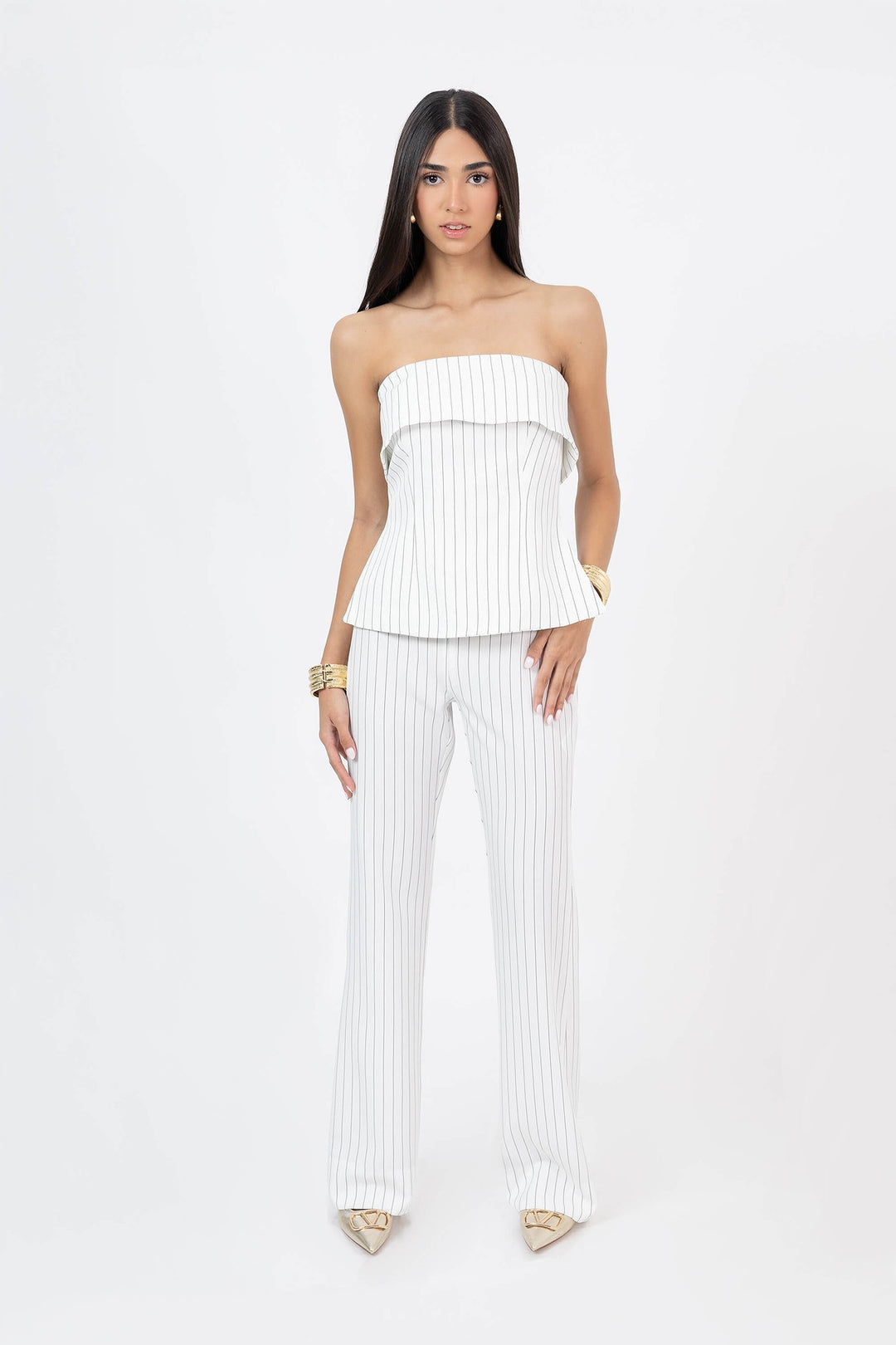 Pantalón de vestir con líneas finas