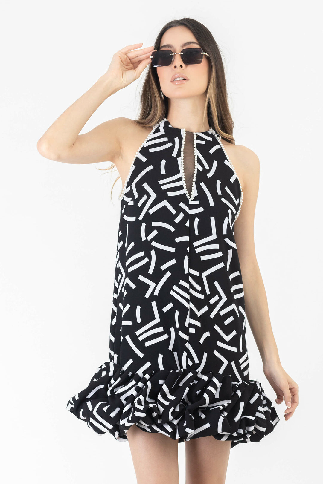 Vestido corto estampado