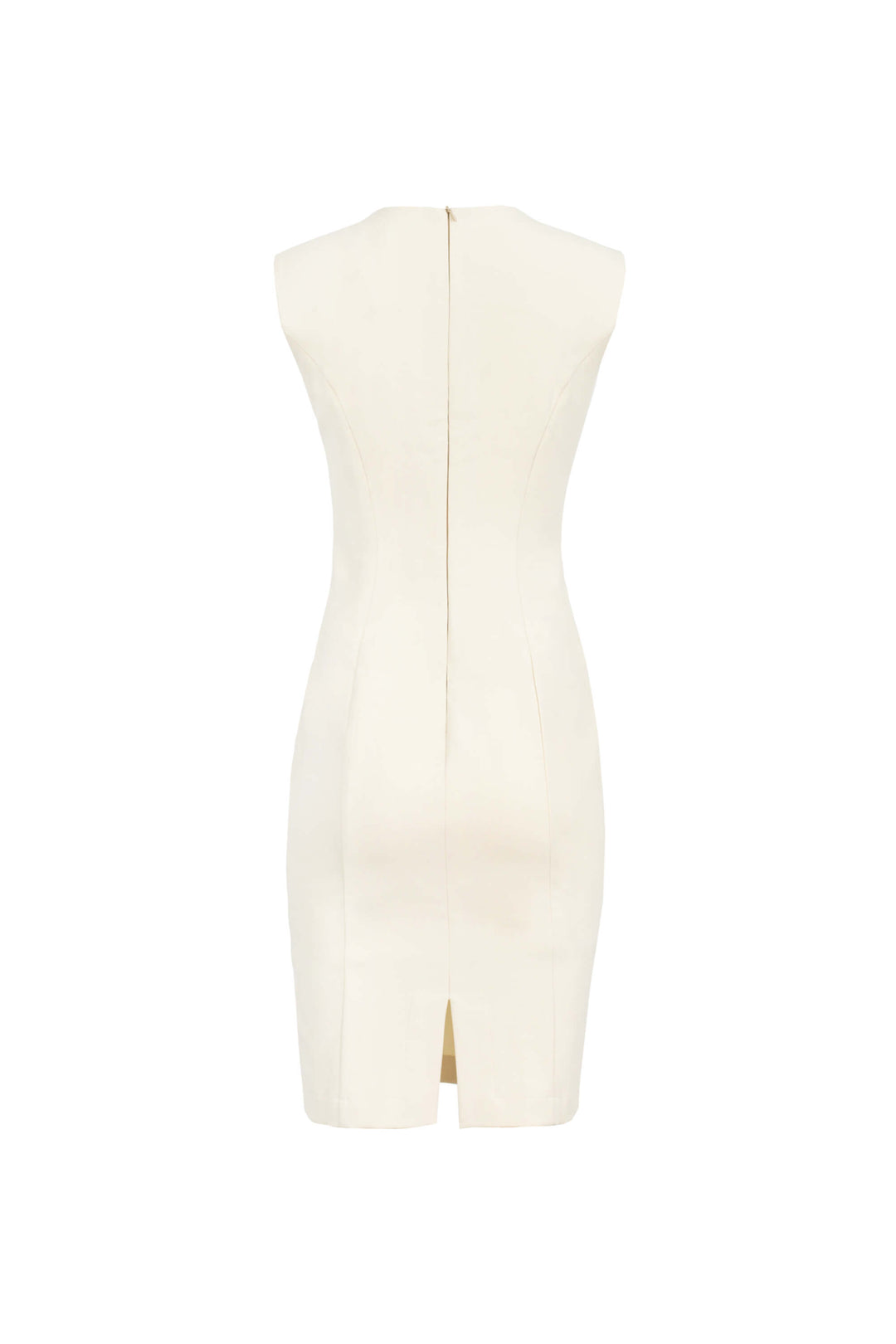 Vestido ajustado con escote y lazo