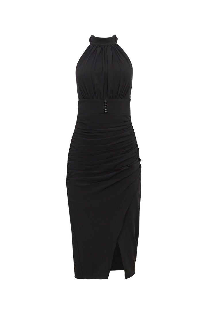 Vestido midi satinado