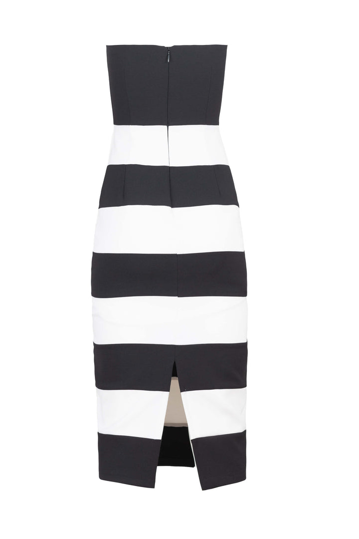 Vestido midi rayado