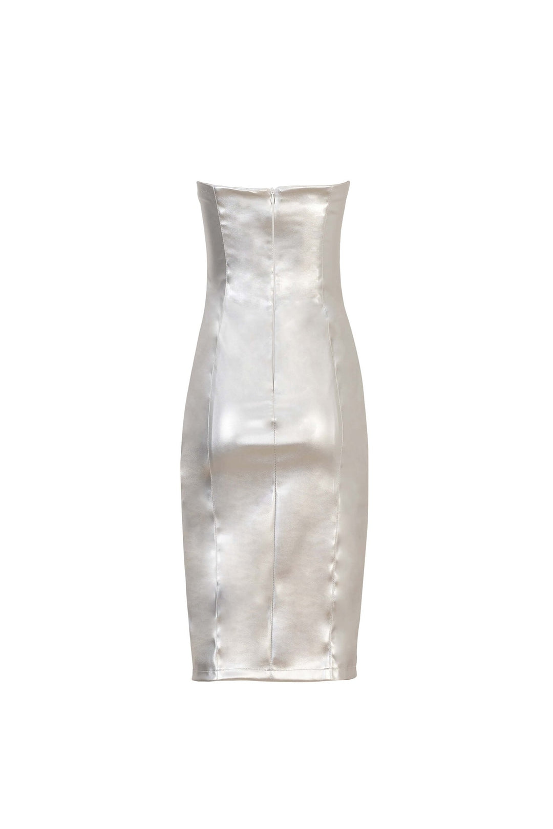 Vestido metálico strapless