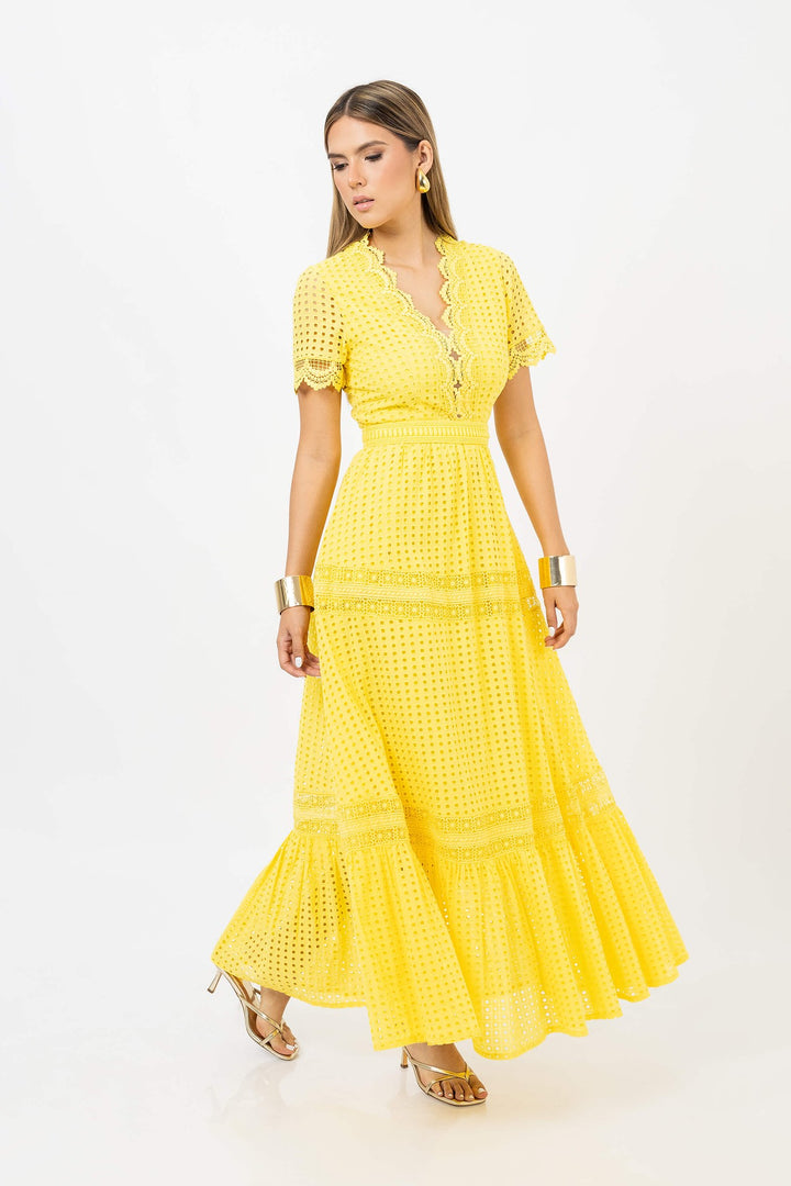 Vestido maxi con avio