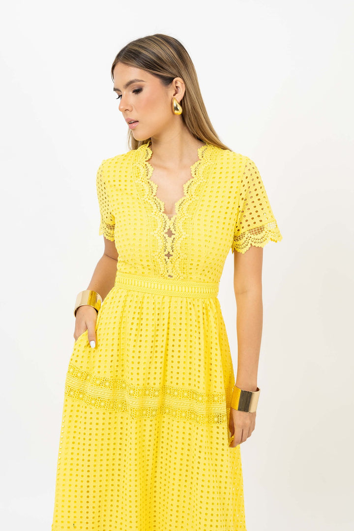 Vestido maxi con avio