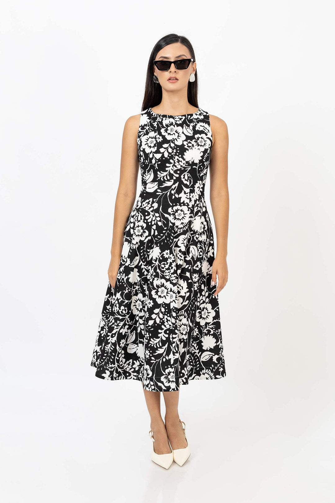 Vestido midi sin mangas