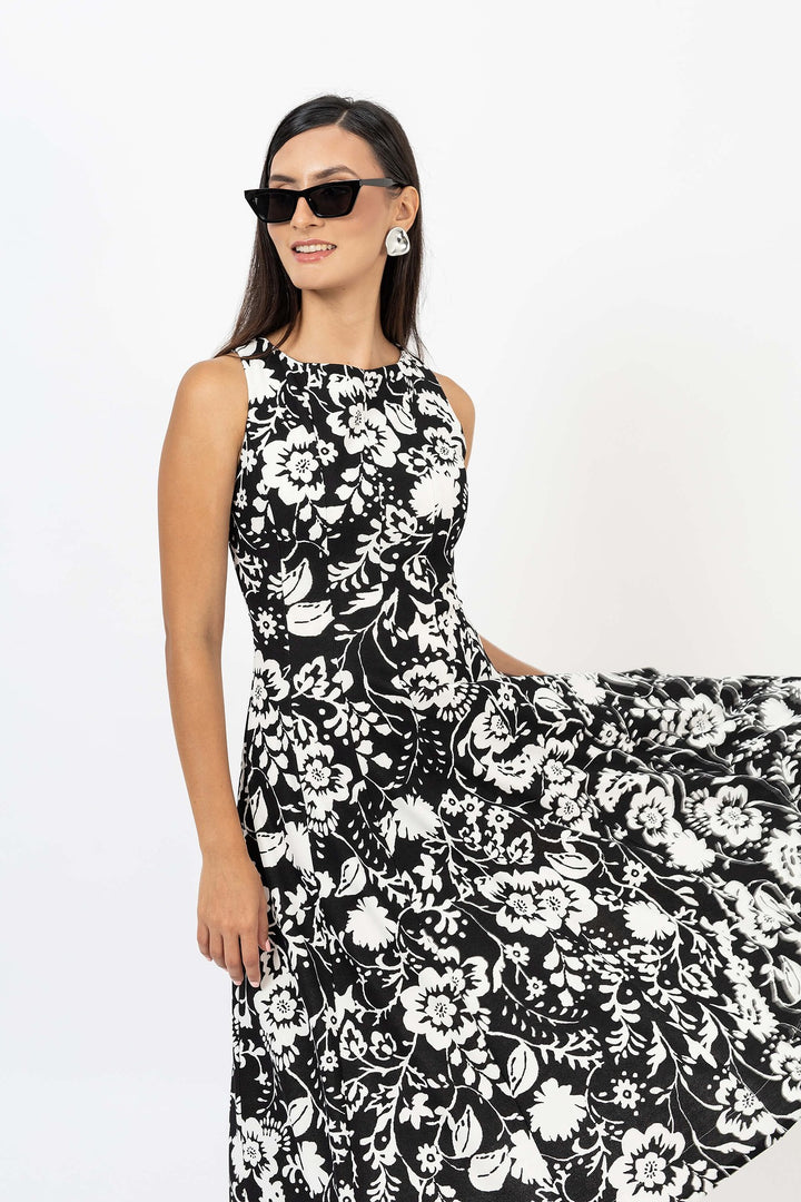 Vestido midi sin mangas