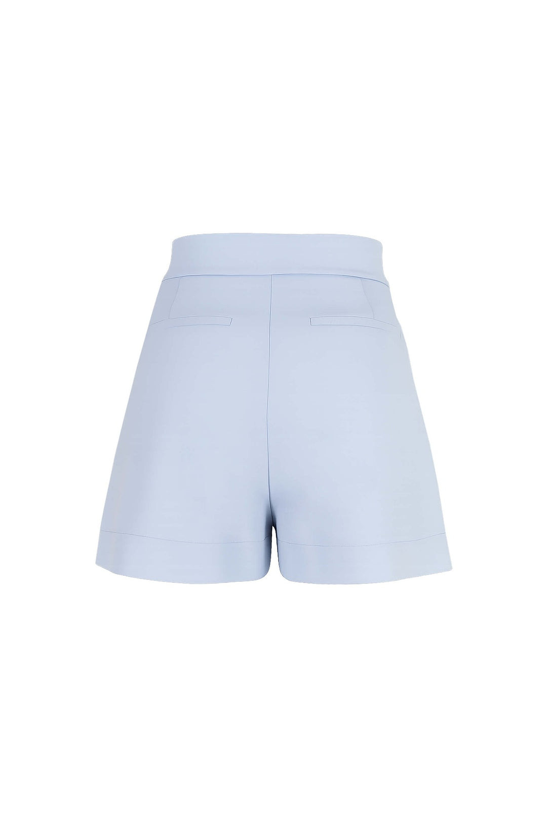 Short estructurado de tiro alto con dobladillo