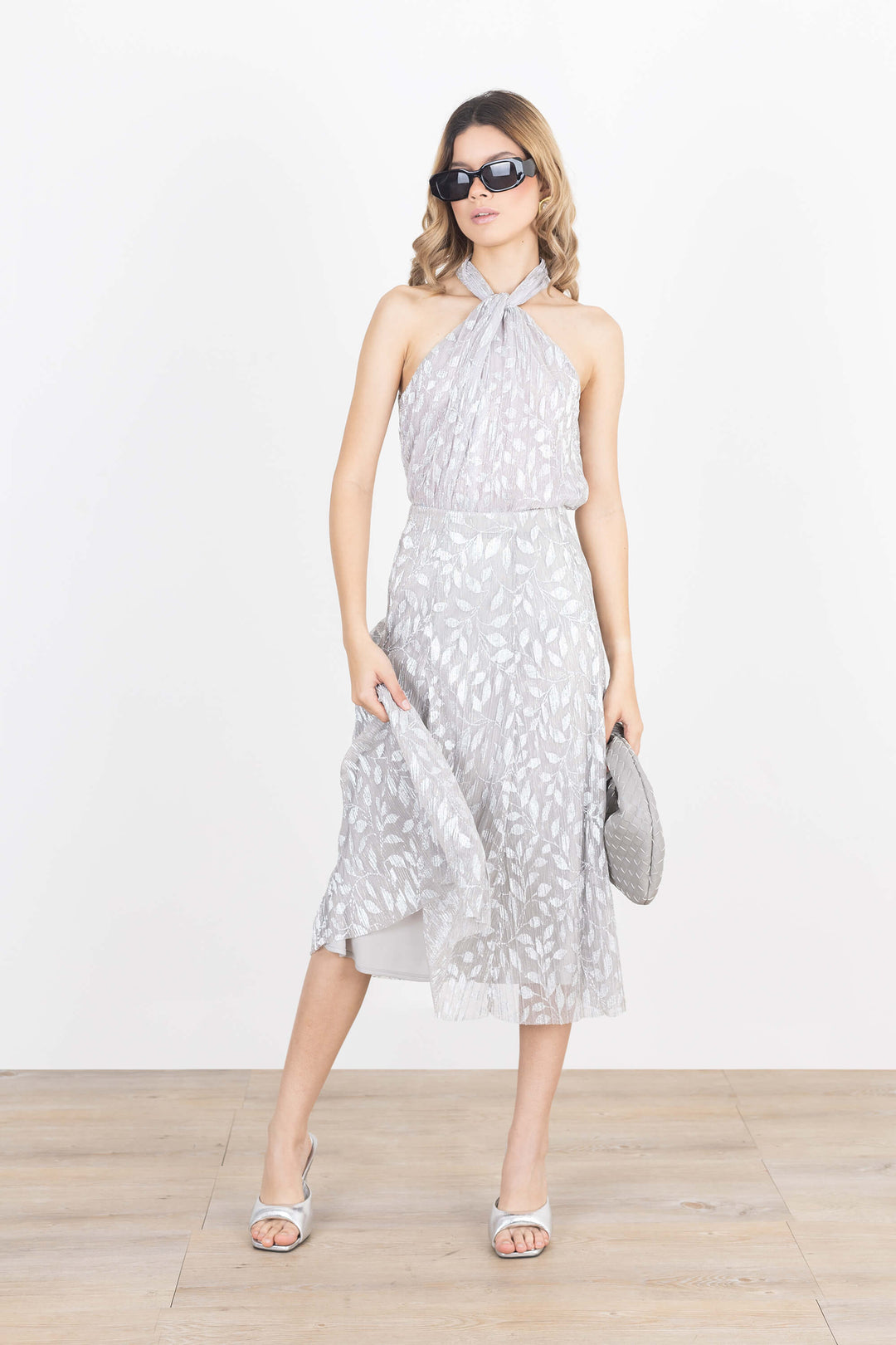 Blusa mesh con cuello tipo halter