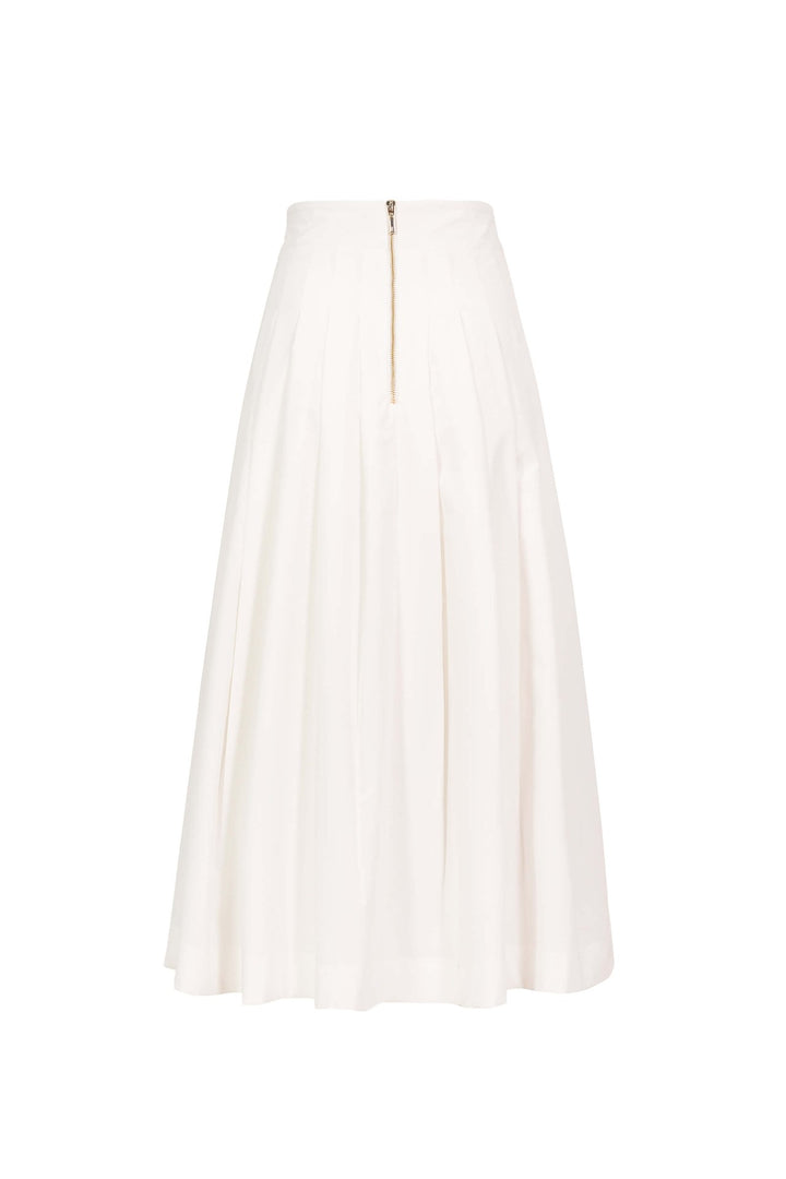Falda midi plisada de vestir