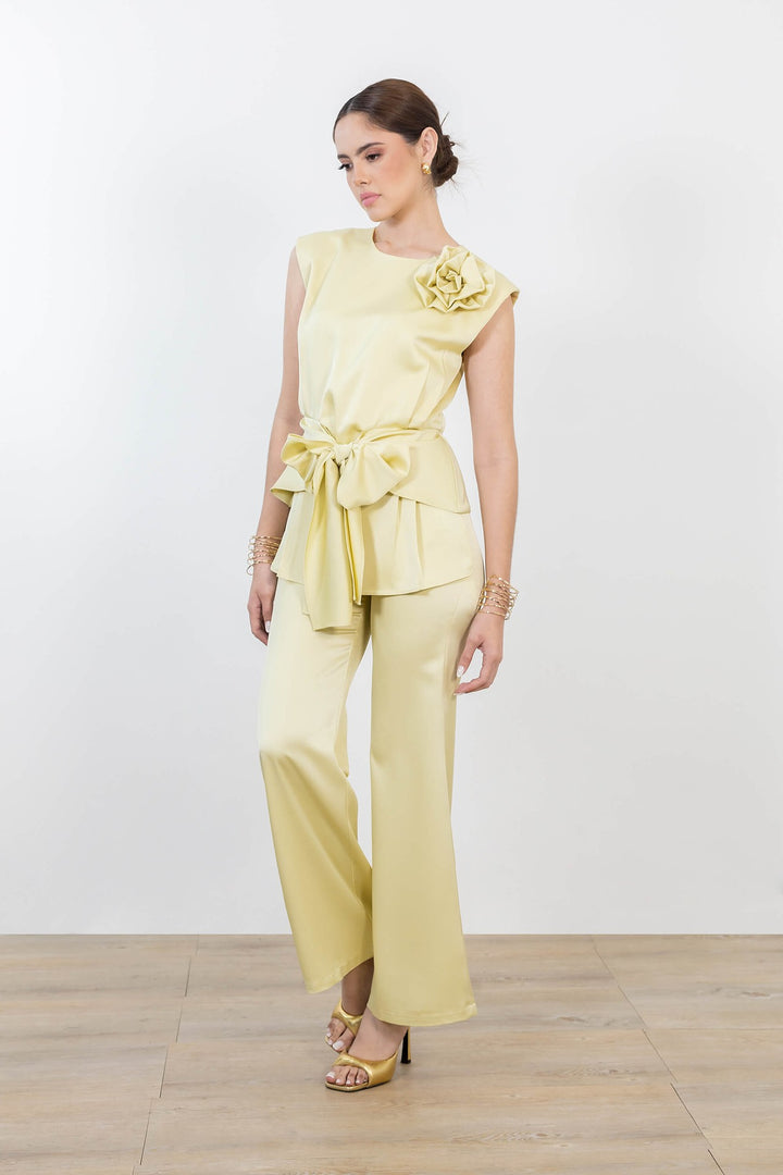 Pantalón de vestir satinado