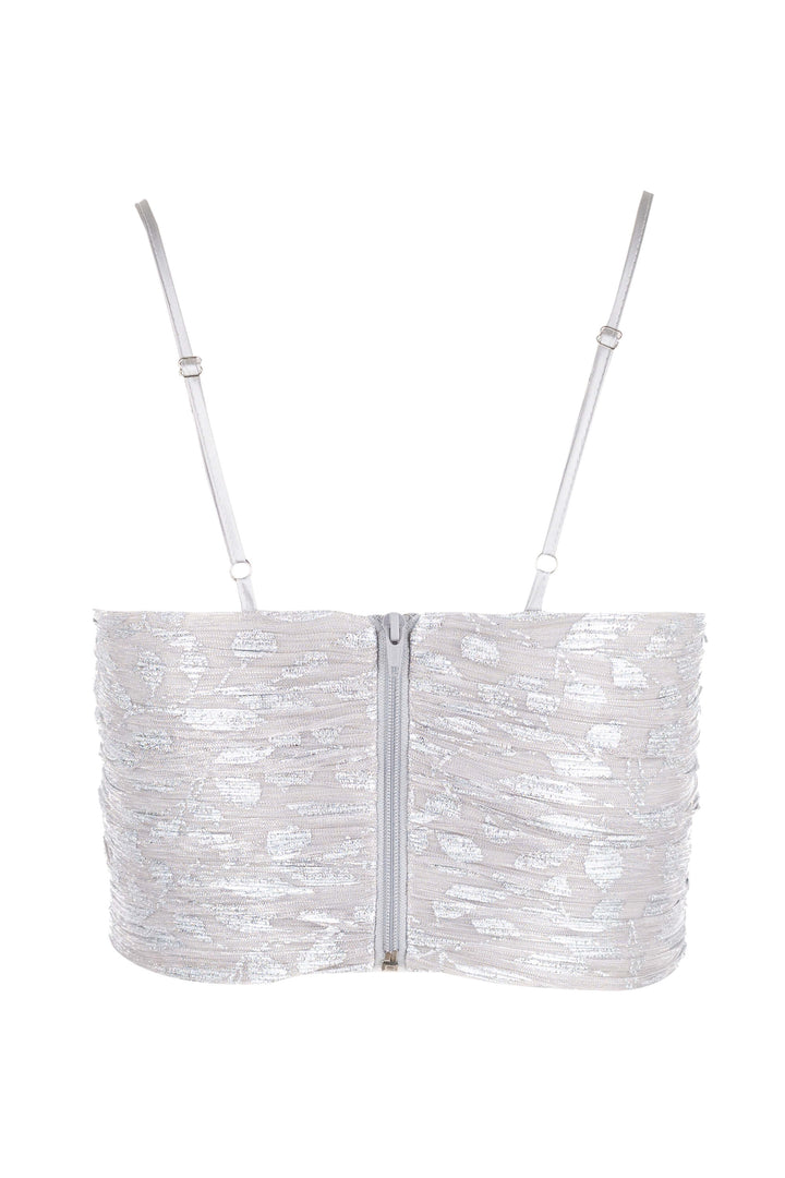 Top de tirantes con flor 3D