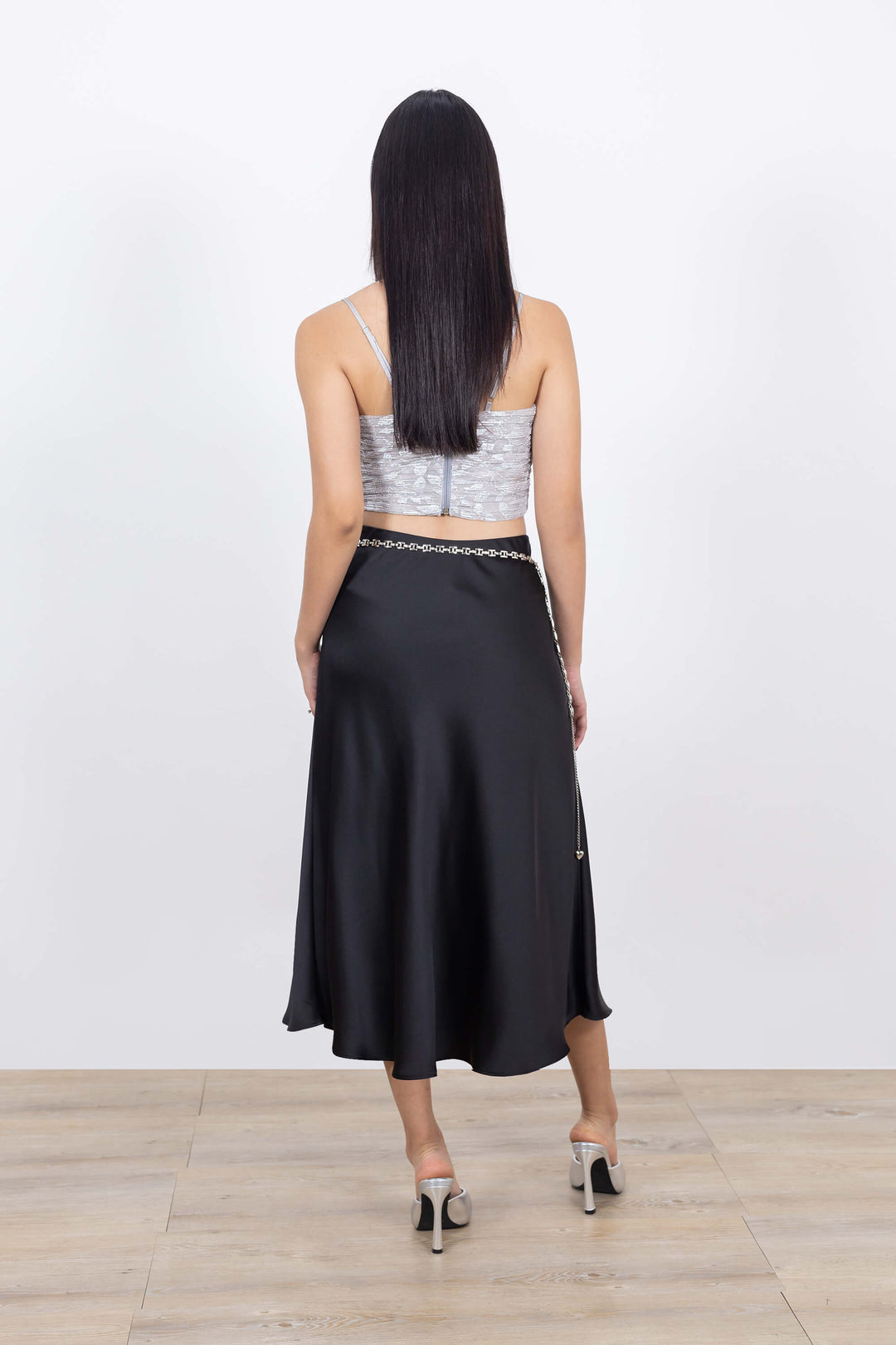 Top de tirantes con flor 3D