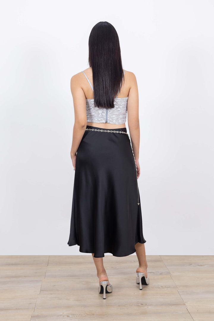 Top de tirantes con flor 3D