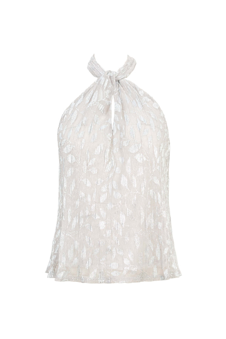 Blusa mesh con cuello tipo halter