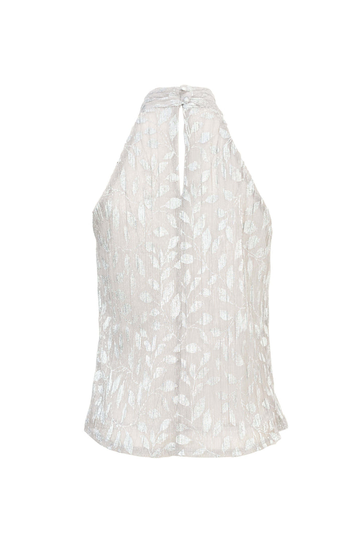 Blusa mesh con cuello tipo halter