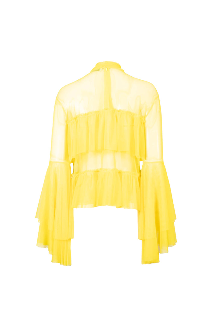 Blusa de tul con volantes
