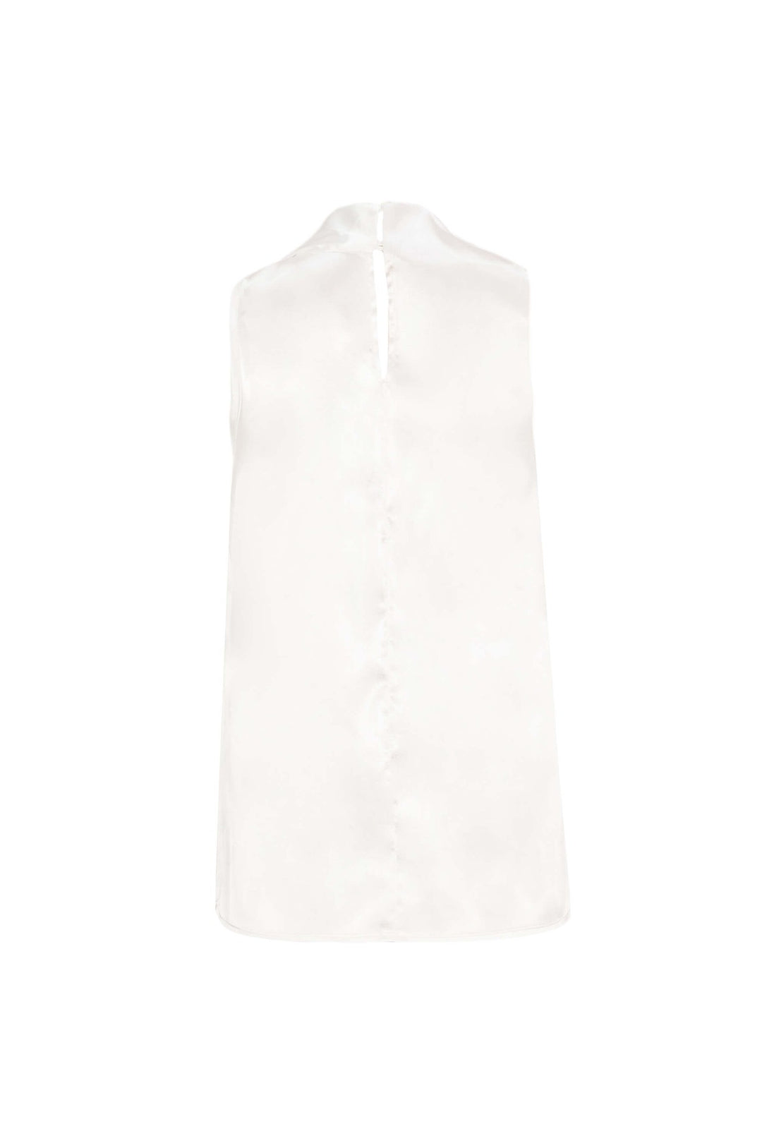 Blusa satinada con drapeado lateral