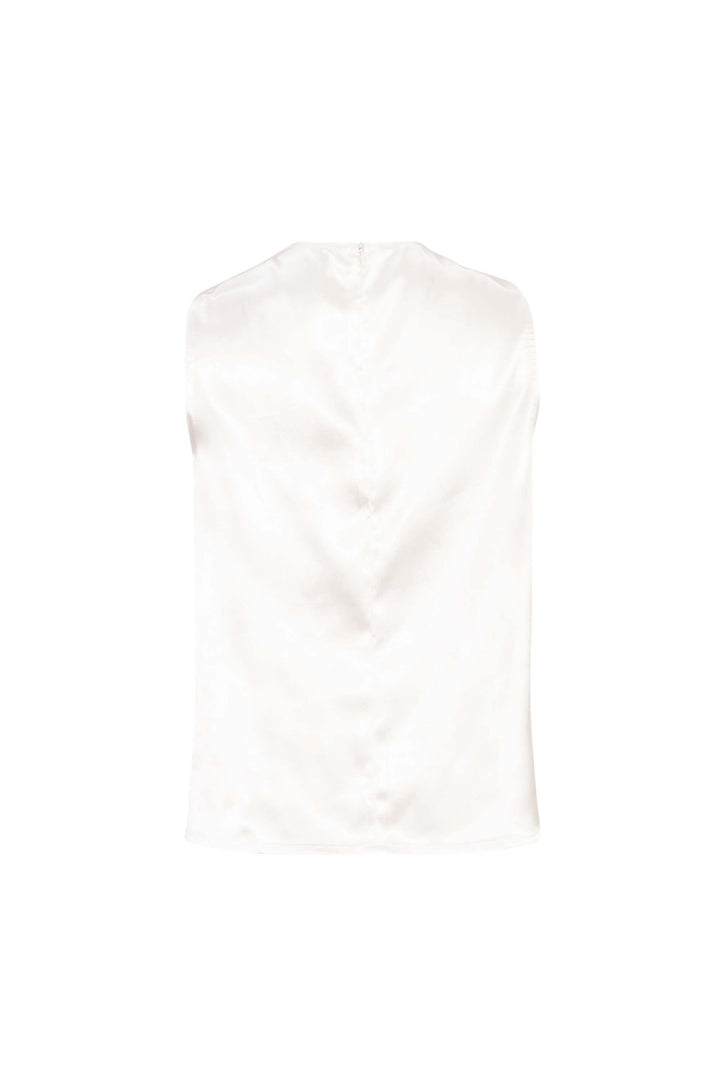 Blusa satinada con cuello halter