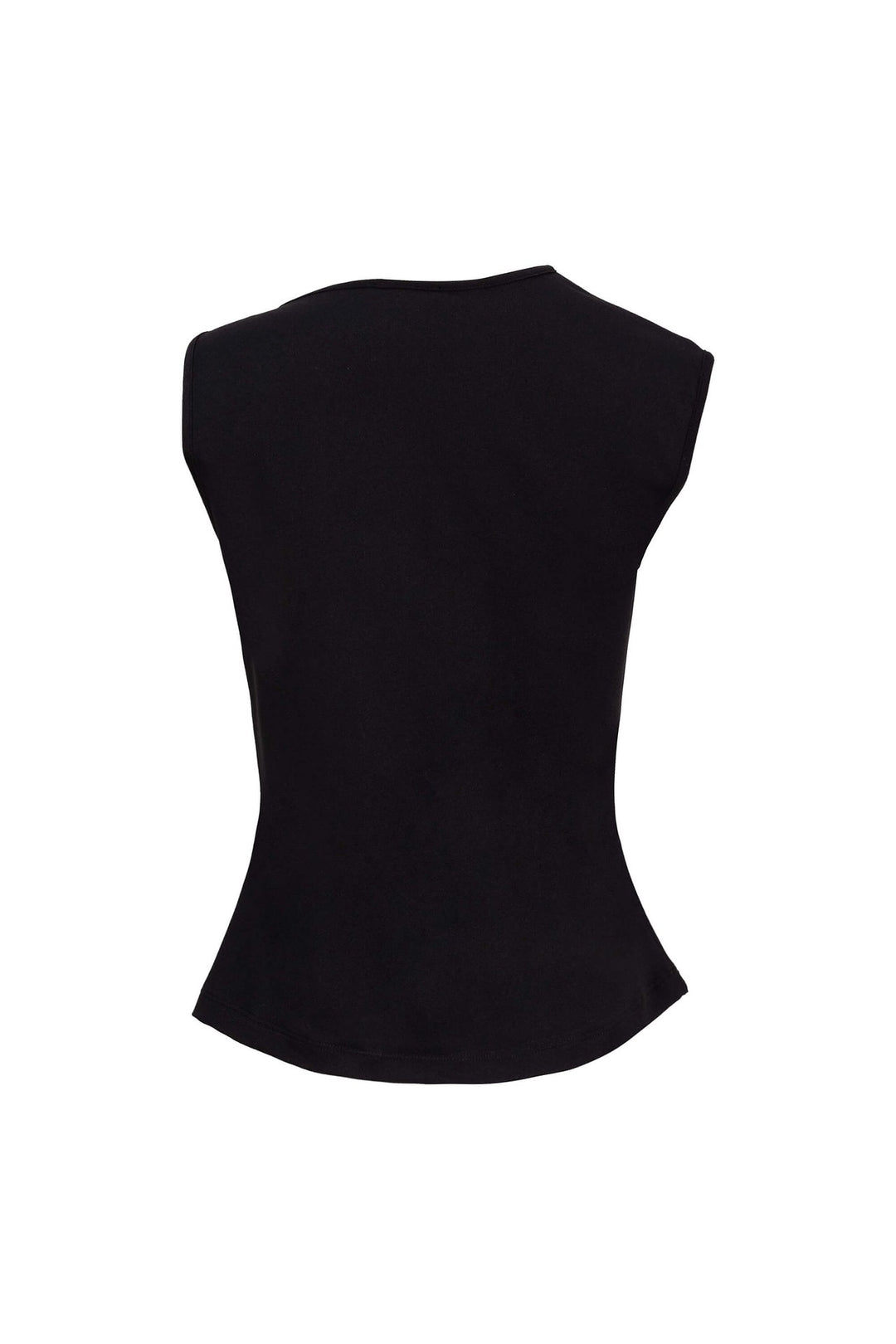 Top asimétrico con detalle metálico