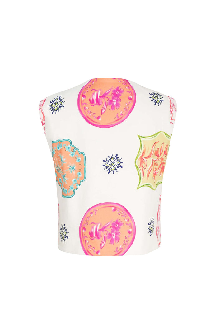 Chaleco tipo sastre estampado