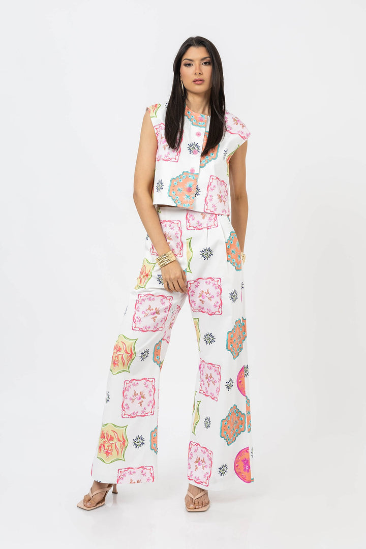 Pantalón palazzo estampado