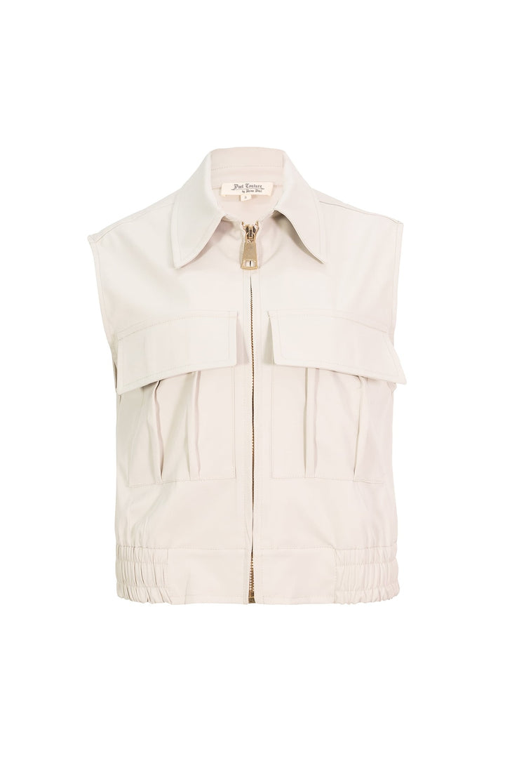 Chaleco tipo cargo con cierre frontal