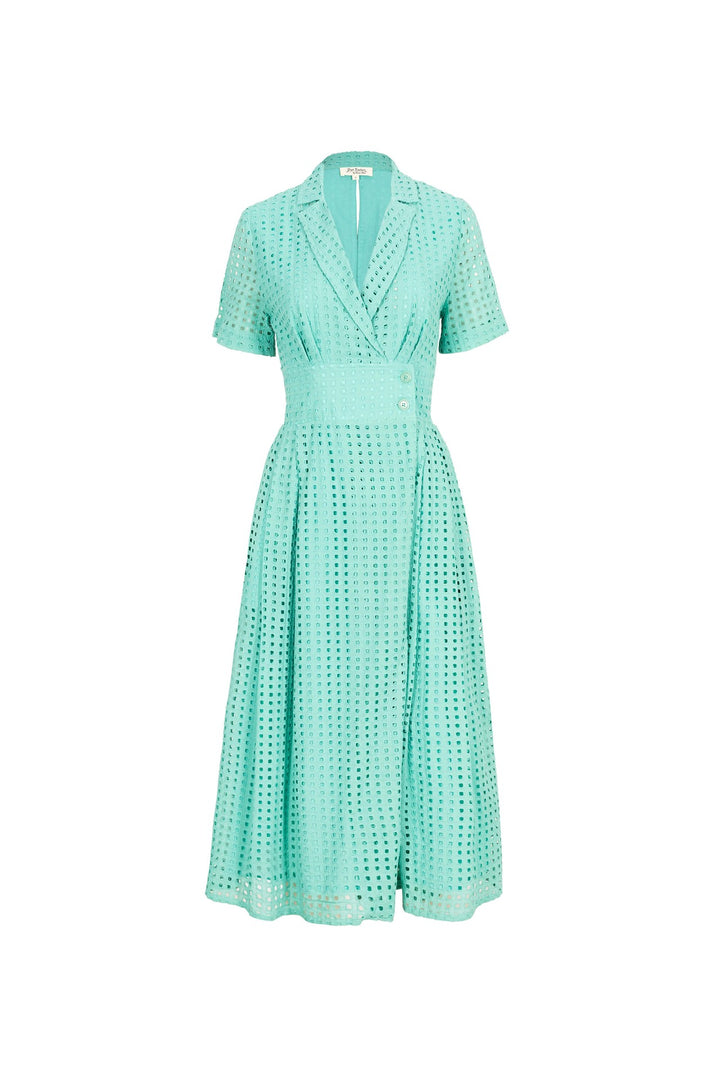 Vestido midi con cuello camisero