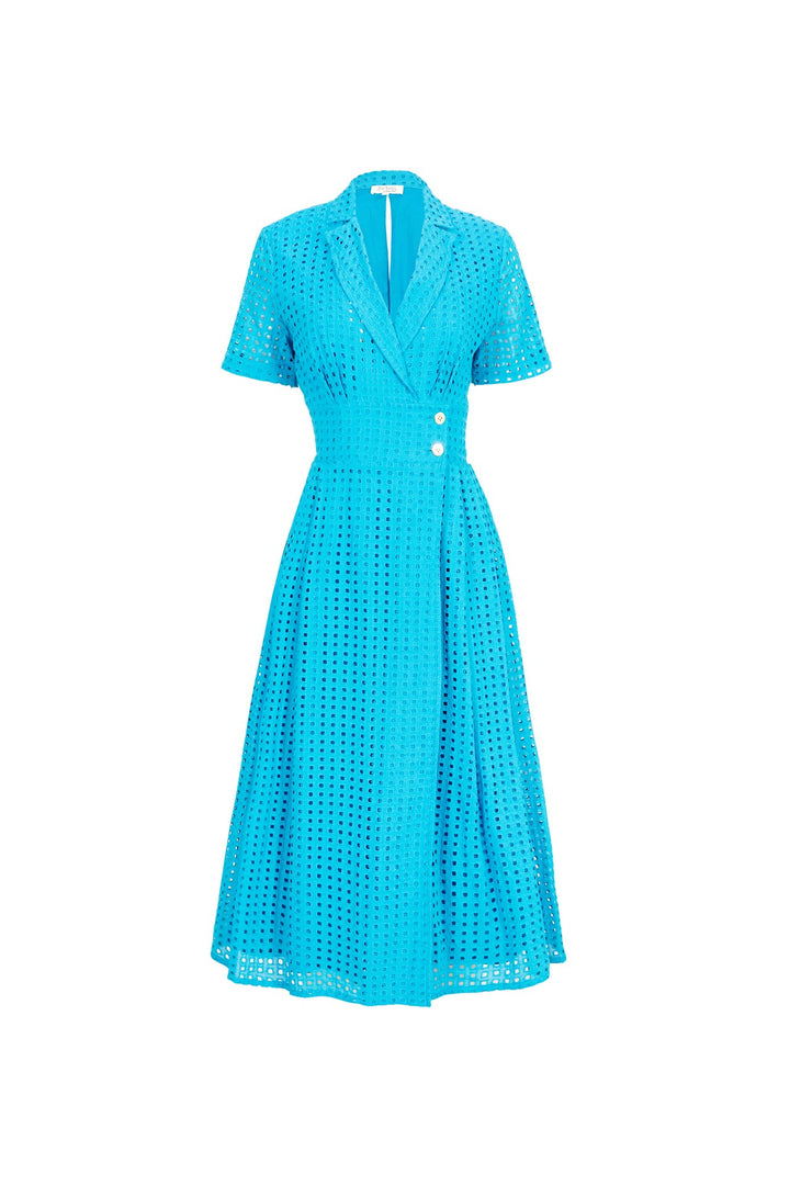 Vestido midi con cuello camisero