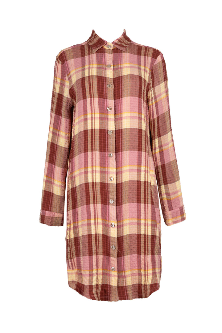 Vestido camisero de cuadros