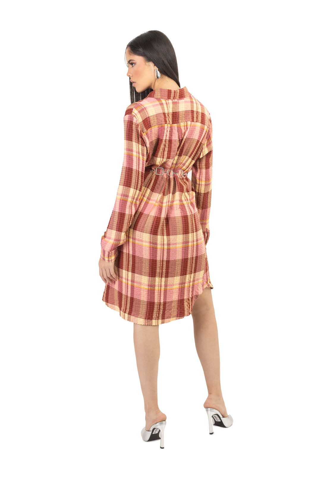 Vestido camisero de cuadros