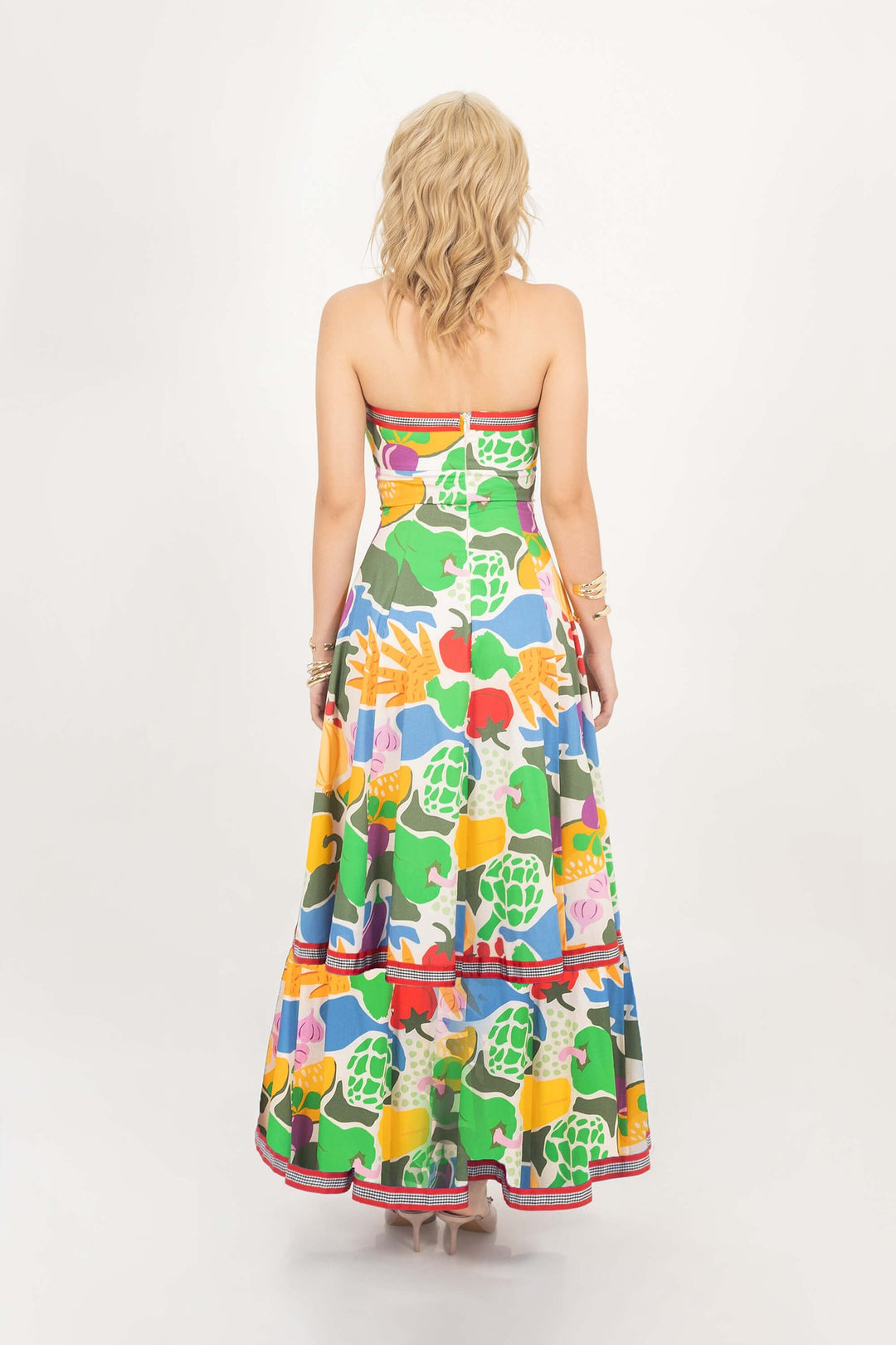 Vestido maxi estampado