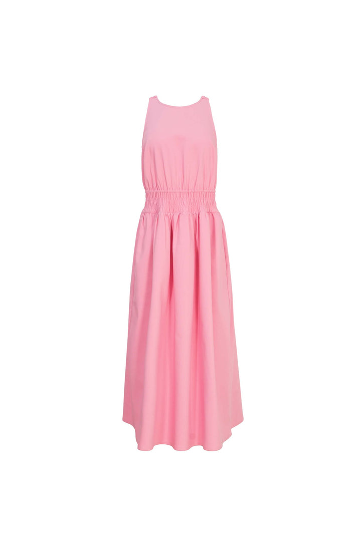 Vestido midi con espalda cruzada