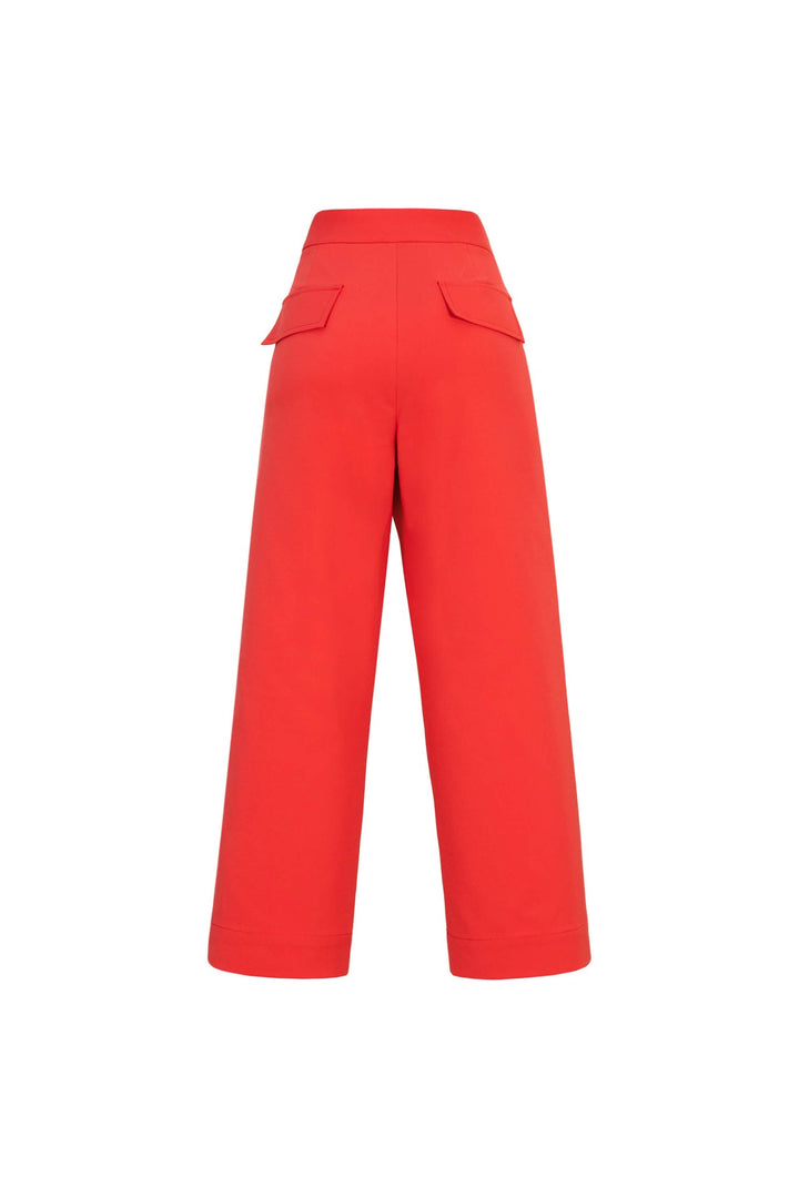 Pantalón culotte tiro alto estructurado