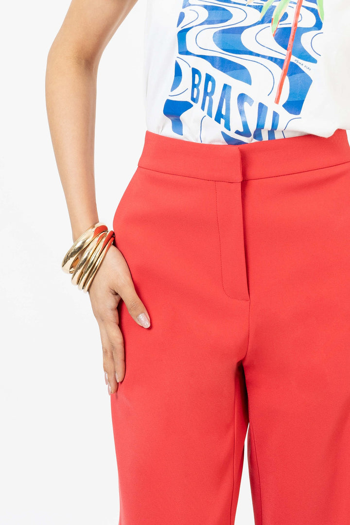 Pantalón culotte tiro alto estructurado