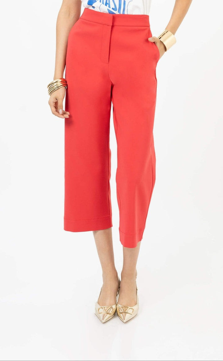 Pantalón culotte tiro alto estructurado