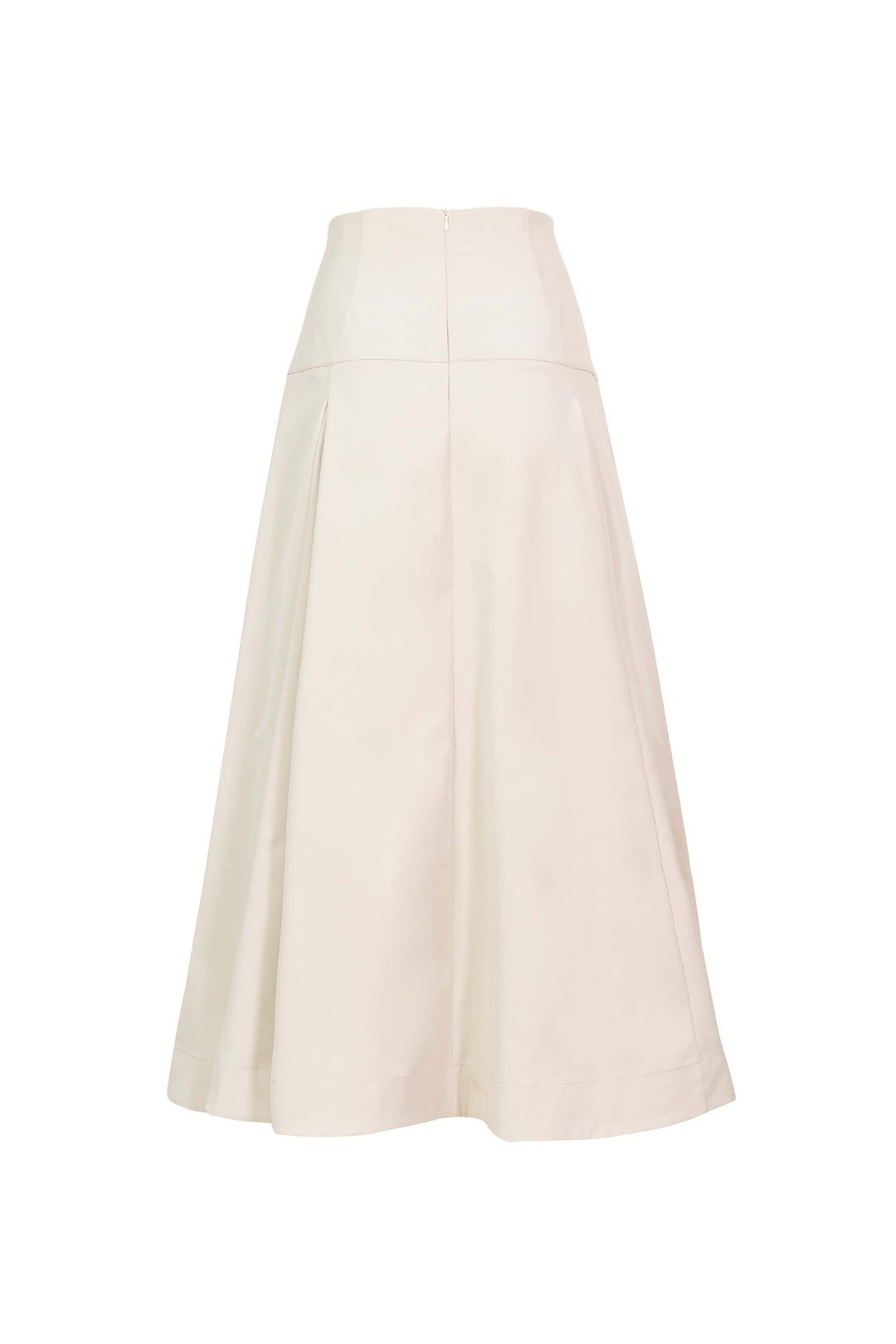 Falda midi con pliegues elegantes