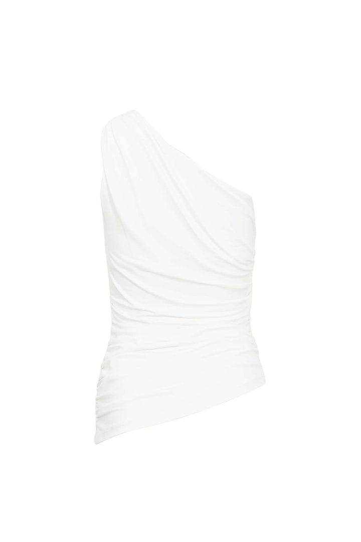 Blusa asimétrica con flores 3D