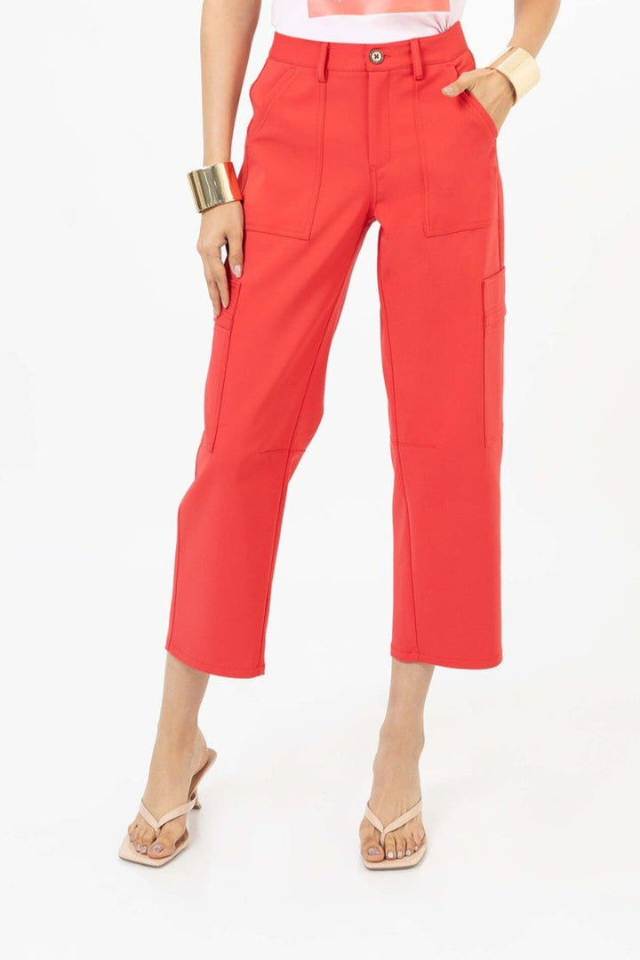 Pantalón cargo entallado corte tobillero