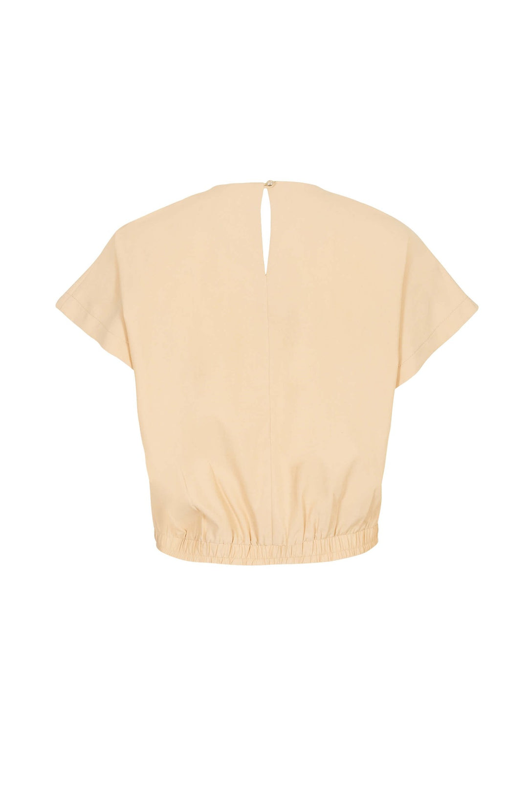 Blusa corta con resorte y manga amplia