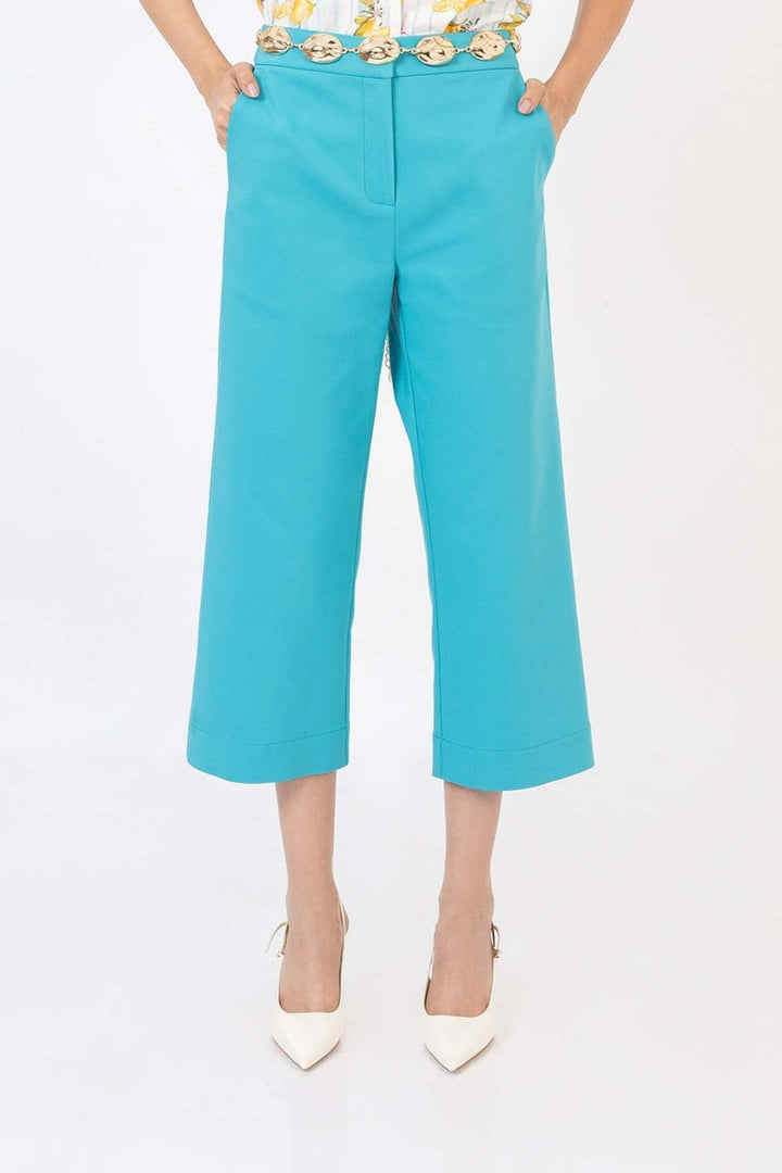 Pantalón culotte tiro alto estructurado