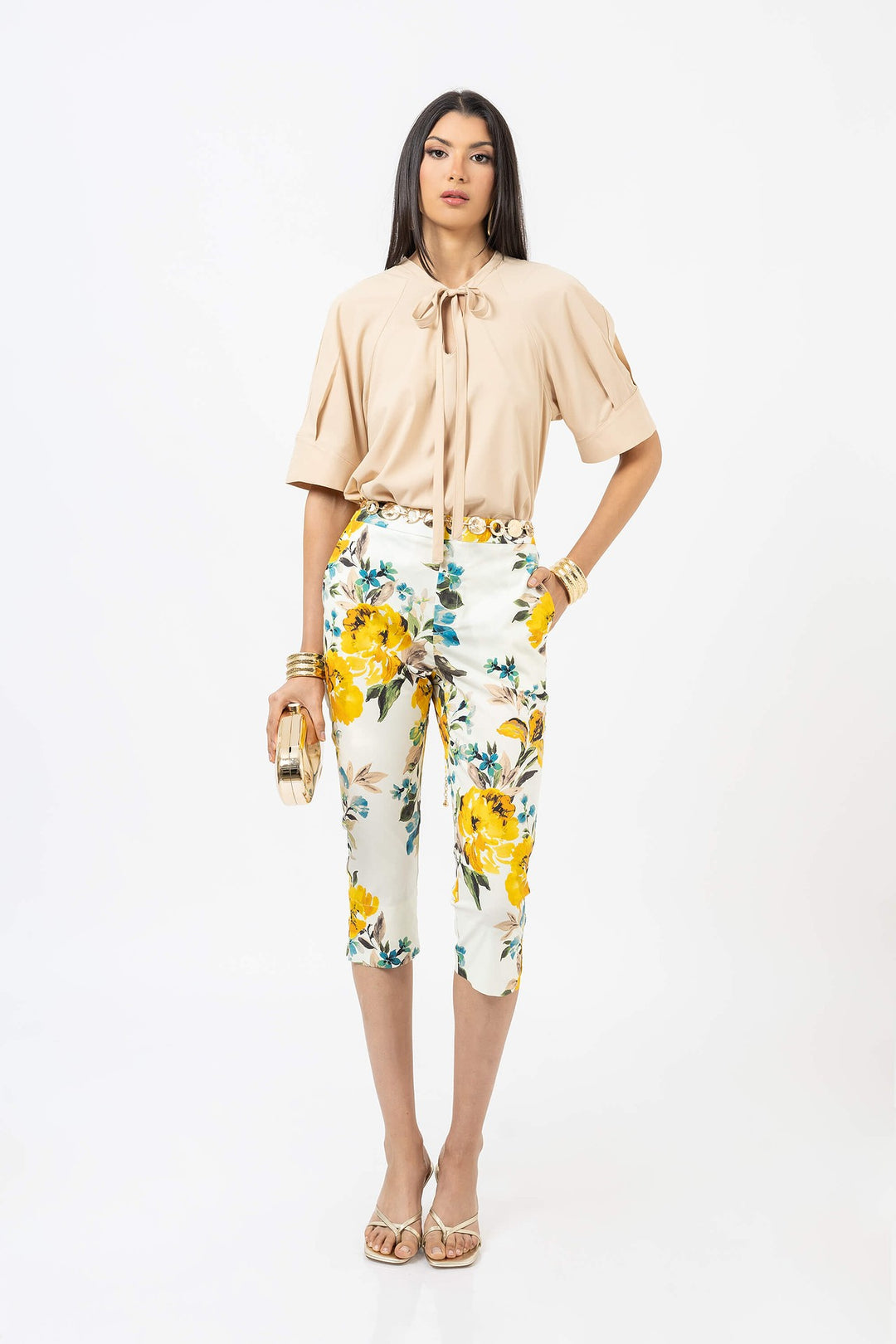 Pantalón capri entallado