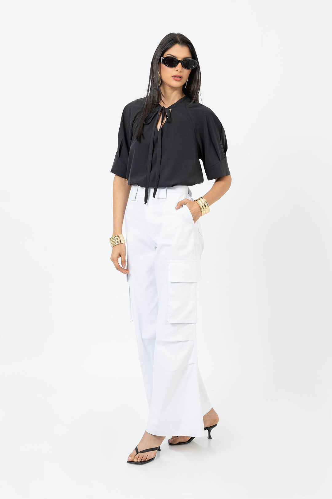 Blusa con mangas ranglan