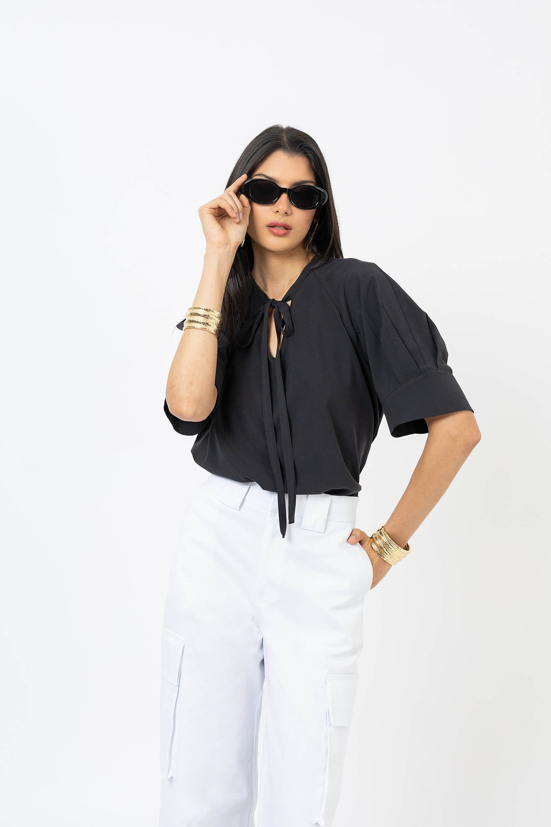 Blusa con mangas ranglan