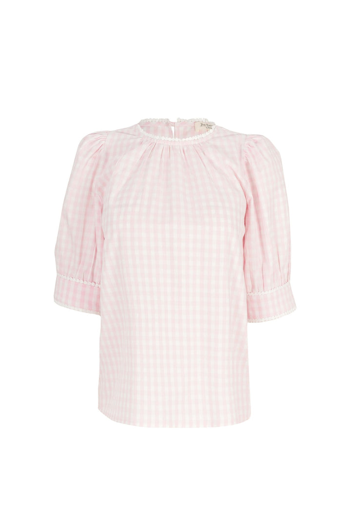 Blusa vichy con mangas