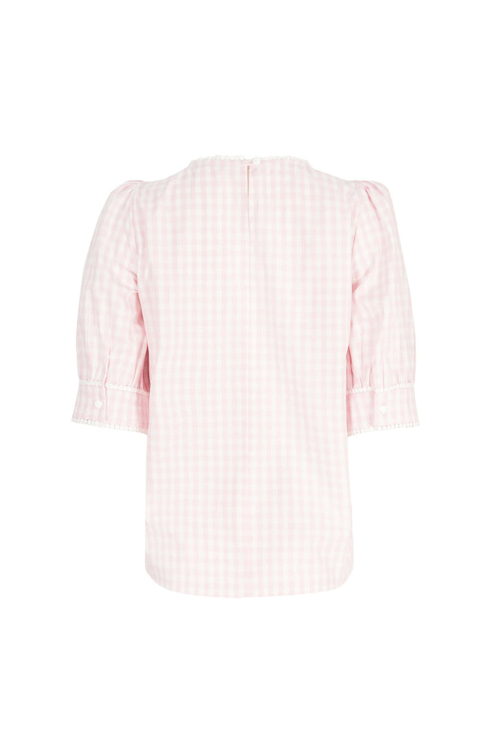 Blusa vichy con mangas