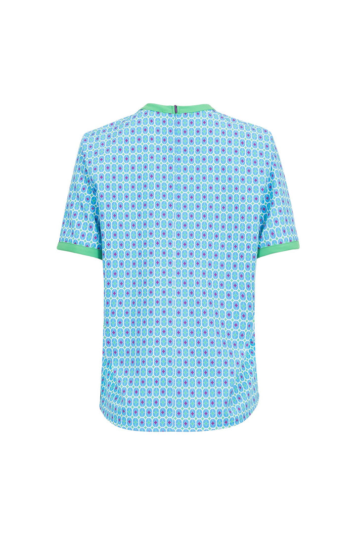 Blusa gráfica de cuello redondo